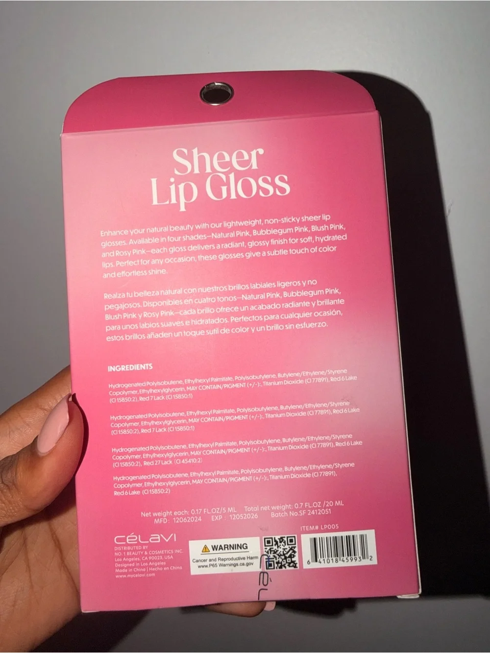 Sheer Lip Gloss Set — Pink Shades